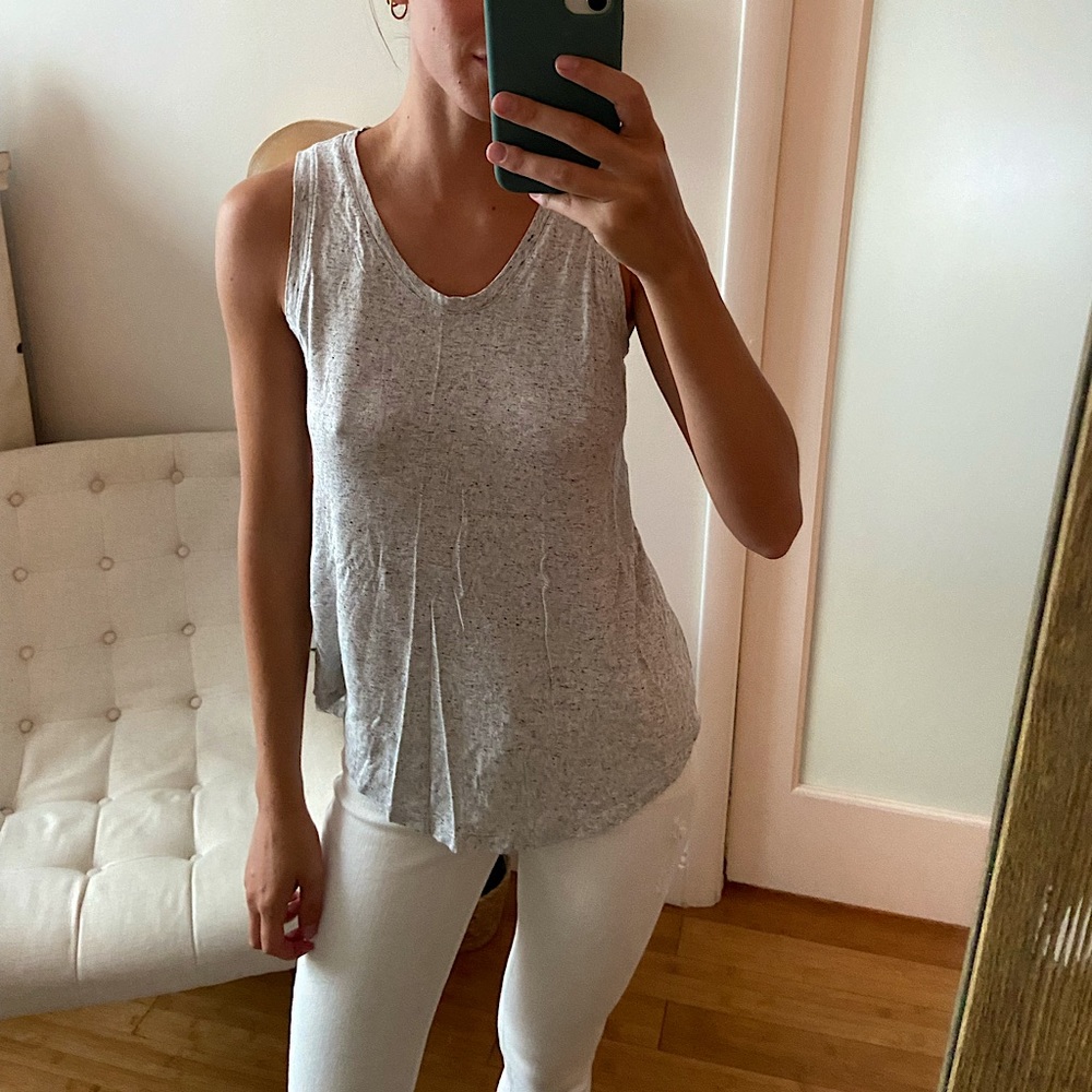 Scoopneck Loose Marbled Tank